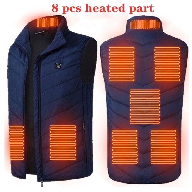 9/11 Places Heated Vest Men Women Usb Heated Jacket Heating Vest Thermal Clothing Hunting Vest Winter Heating Jacket BlackS-6XL