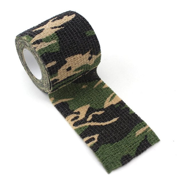 Elastic Wrap Tape Army Adhesive Outdoor Hunting Camouflage Stealth Tape Waterproof Wrap Durable Roll Stealth Wrap Accessory