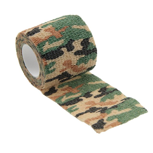 Elastic Wrap Tape Army Adhesive Outdoor Hunting Camouflage Stealth Tape Waterproof Wrap Durable Roll Stealth Wrap Accessory