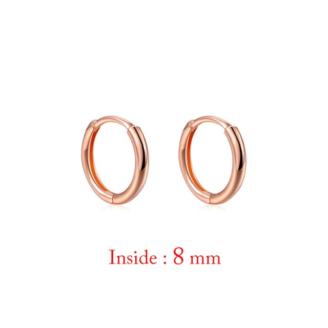 Minimal Glossy Hoop Earrings Gold Color Tiny Cartilage Earrings Piercing Accessory Trendy Small Huggie Female Hoops For Men