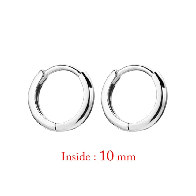 Minimal Glossy Hoop Earrings Gold Color Tiny Cartilage Earrings Piercing Accessory Trendy Small Huggie Female Hoops For Men