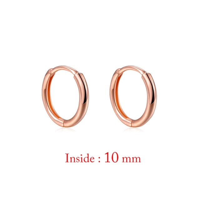 Minimal Glossy Hoop Earrings Gold Color Tiny Cartilage Earrings Piercing Accessory Trendy Small Huggie Female Hoops For Men