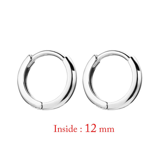 Minimal Glossy Hoop Earrings Gold Color Tiny Cartilage Earrings Piercing Accessory Trendy Small Huggie Female Hoops For Men