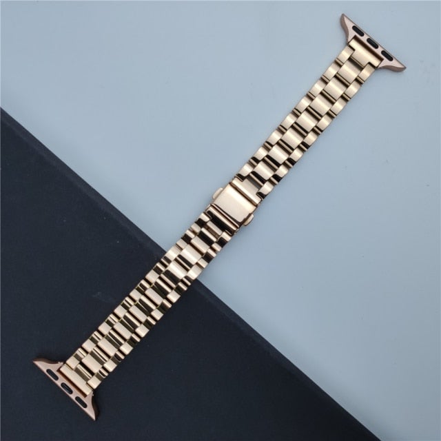 Bracelet for apple watch 7 6 se strap 41mm 45mm 40mm 44mm slim Stainless Steel band for iwatch 5 3 38mm 42mm women Wristband