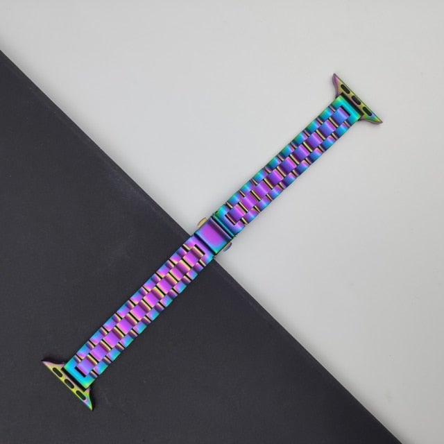 Bracelet for apple watch 7 6 se strap 41mm 45mm 40mm 44mm slim Stainless Steel band for iwatch 5 3 38mm 42mm women Wristband