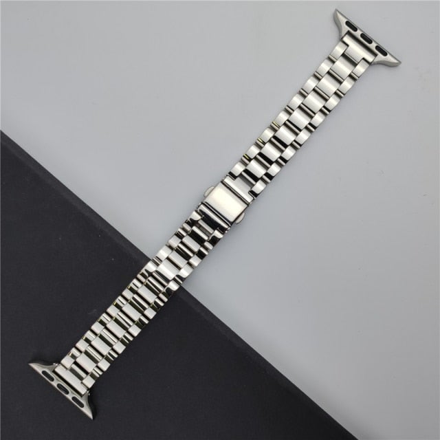 Bracelet for apple watch 7 6 se strap 41mm 45mm 40mm 44mm slim Stainless Steel band for iwatch 5 3 38mm 42mm women Wristband