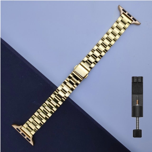 Bracelet for apple watch 7 6 se strap 41mm 45mm 40mm 44mm slim Stainless Steel band for iwatch 5 3 38mm 42mm women Wristband