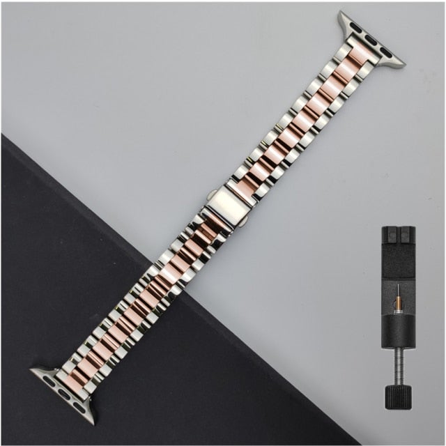 Bracelet for apple watch 7 6 se strap 41mm 45mm 40mm 44mm slim Stainless Steel band for iwatch 5 3 38mm 42mm women Wristband