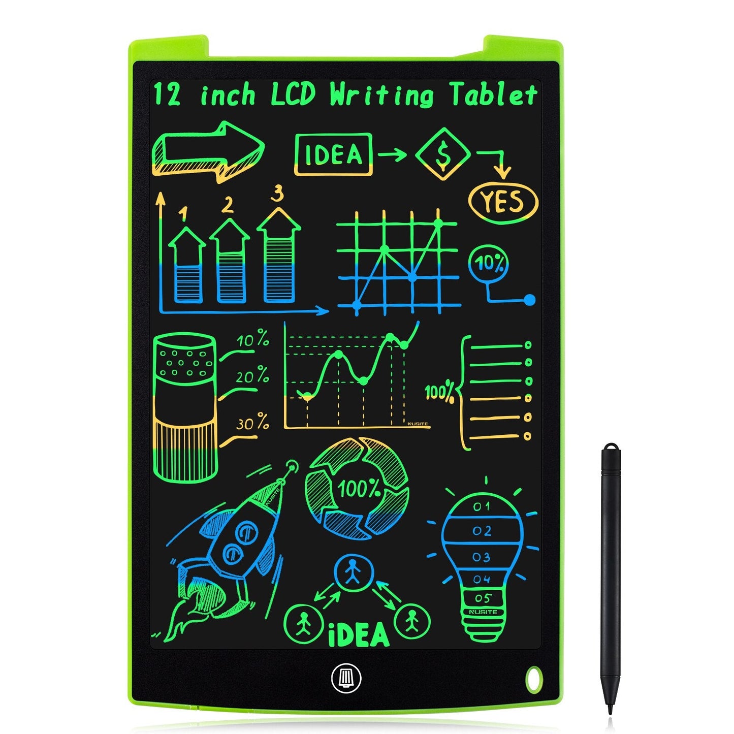 8.5/9.5/12 Inch Erasable Reuseable LCD Writing Tablet Notespad Doodle Board with Colorful Screen Personalized Gift For Children