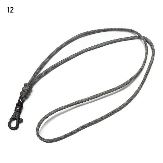 2PC 19 Styles Paracord Keychain Military Braided Nylon Lanyard With Metal Triangle Buckle High Strength Parachute Cord Carabiner