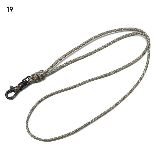 2PC 19 Styles Paracord Keychain Military Braided Nylon Lanyard With Metal Triangle Buckle High Strength Parachute Cord Carabiner