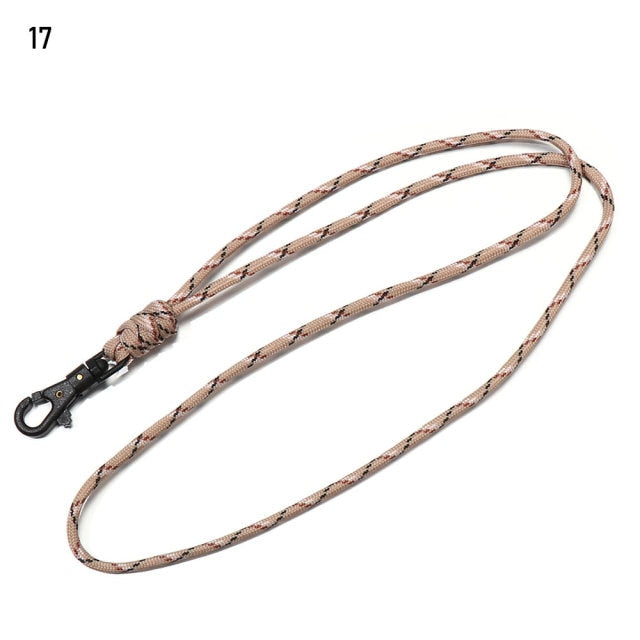 2PC 19 Styles Paracord Keychain Military Braided Nylon Lanyard With Metal Triangle Buckle High Strength Parachute Cord Carabiner