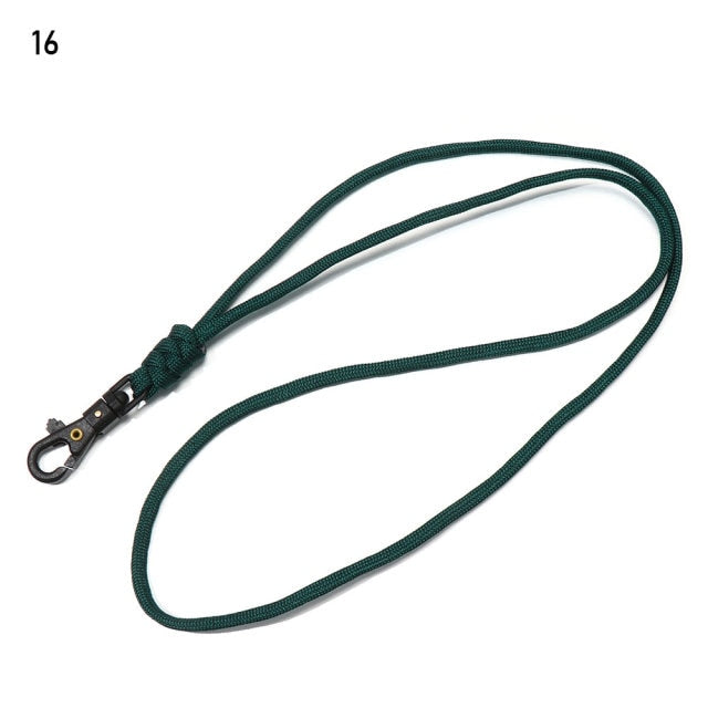 2PC 19 Styles Paracord Keychain Military Braided Nylon Lanyard With Metal Triangle Buckle High Strength Parachute Cord Carabiner