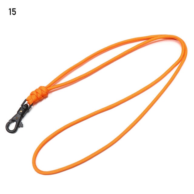 2PC 19 Styles Paracord Keychain Military Braided Nylon Lanyard With Metal Triangle Buckle High Strength Parachute Cord Carabiner