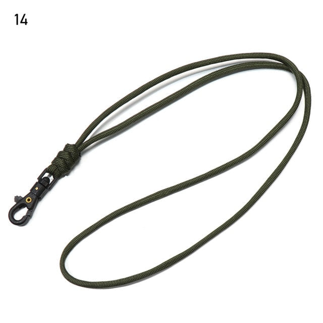 2PC 19 Styles Paracord Keychain Military Braided Nylon Lanyard With Metal Triangle Buckle High Strength Parachute Cord Carabiner