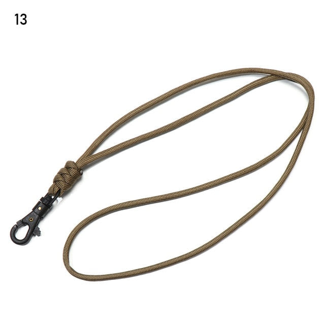 2PC 19 Styles Paracord Keychain Military Braided Nylon Lanyard With Metal Triangle Buckle High Strength Parachute Cord Carabiner