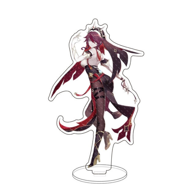 Anime Figure Genshin Impact Xiao Venti Hutao Zhongli Acrylic Stand Model Plate Desk Decor Standing Sign Keychain for Fans Gifts