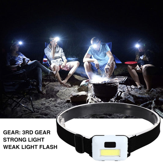 Mini COB LED Headlamp 3 Modes Waterproof Headlight Head Flashlight Torch Lanterna For Outdoor Camping Night Fishing